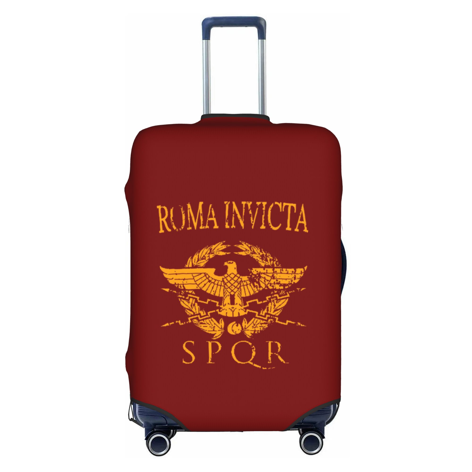 Travel Accessories Rome - ฝาครอบกระเป๋าเดินทางลายอินทรีทองโบราณสไตล์จักรวรรดิโรมัน น่ารัก ยืดหยุ่นได้ พร้อมตราสัญลักษณ์ SPQR สำหรับเดินทาง