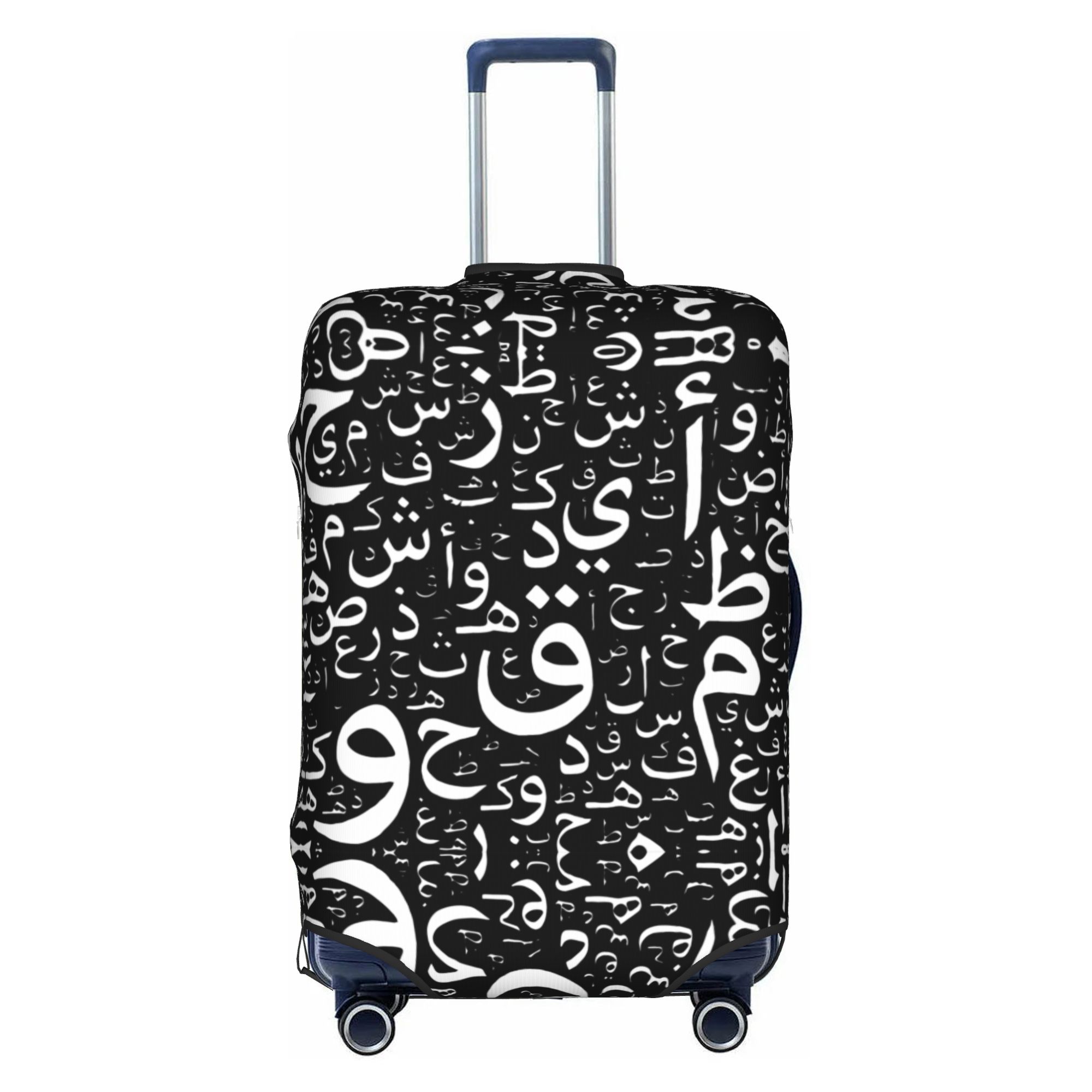 Travel Accessories Egypt - ปลอกหุ้มกระเป๋าเดินทางลายตัวอักษรอาหรับ พร้อมสัญลักษณ์ตะวันออกกลาง ปาเลสไตน์ อียิปต์ ยืดหยุ่นได้ ป้องกันกระเป๋าเดินทาง