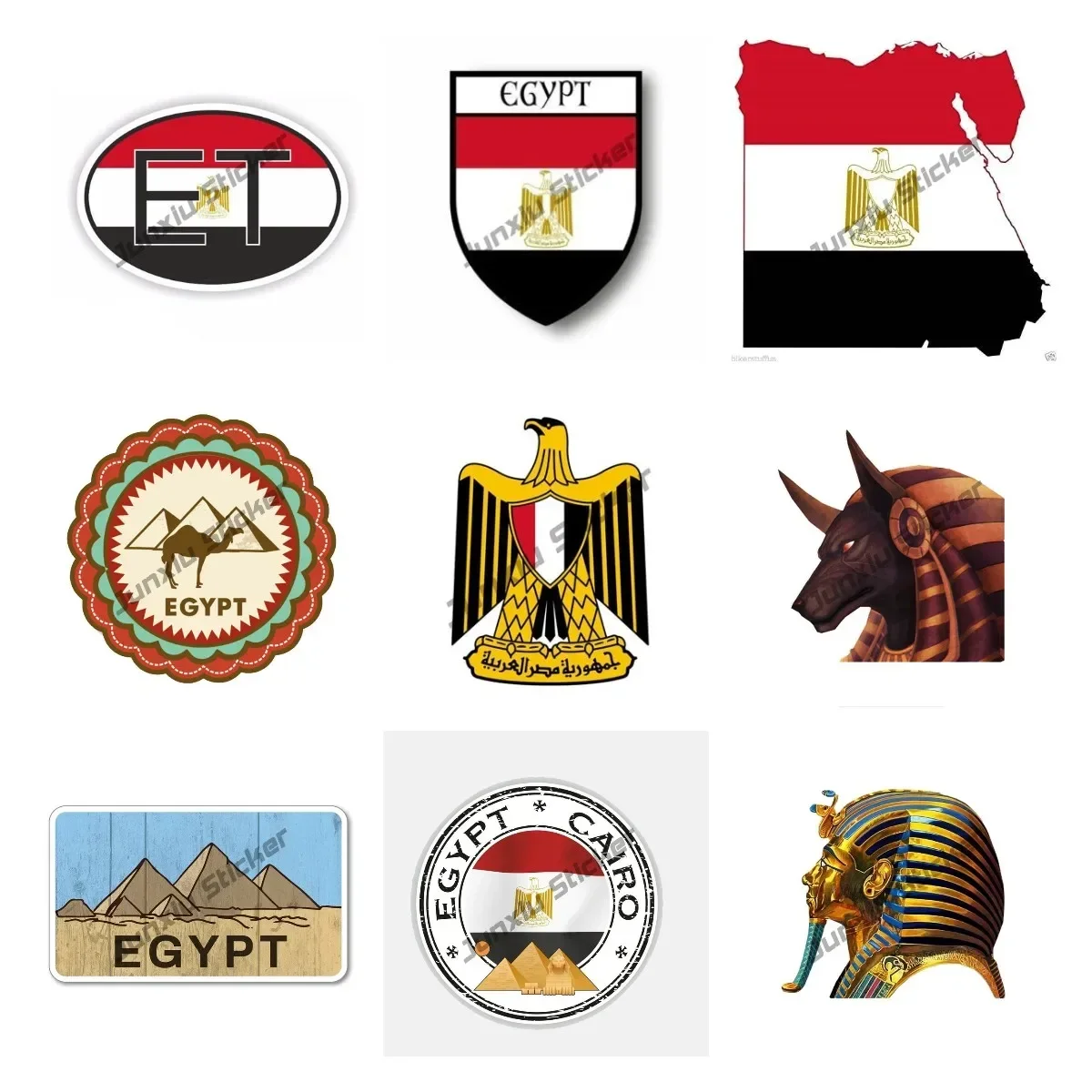 Travel Accessories Egypt - ธงอียิปต์ Decal สติกเกอร์อียิปต์ Travel พีระมิดฟาโรห์ Desert