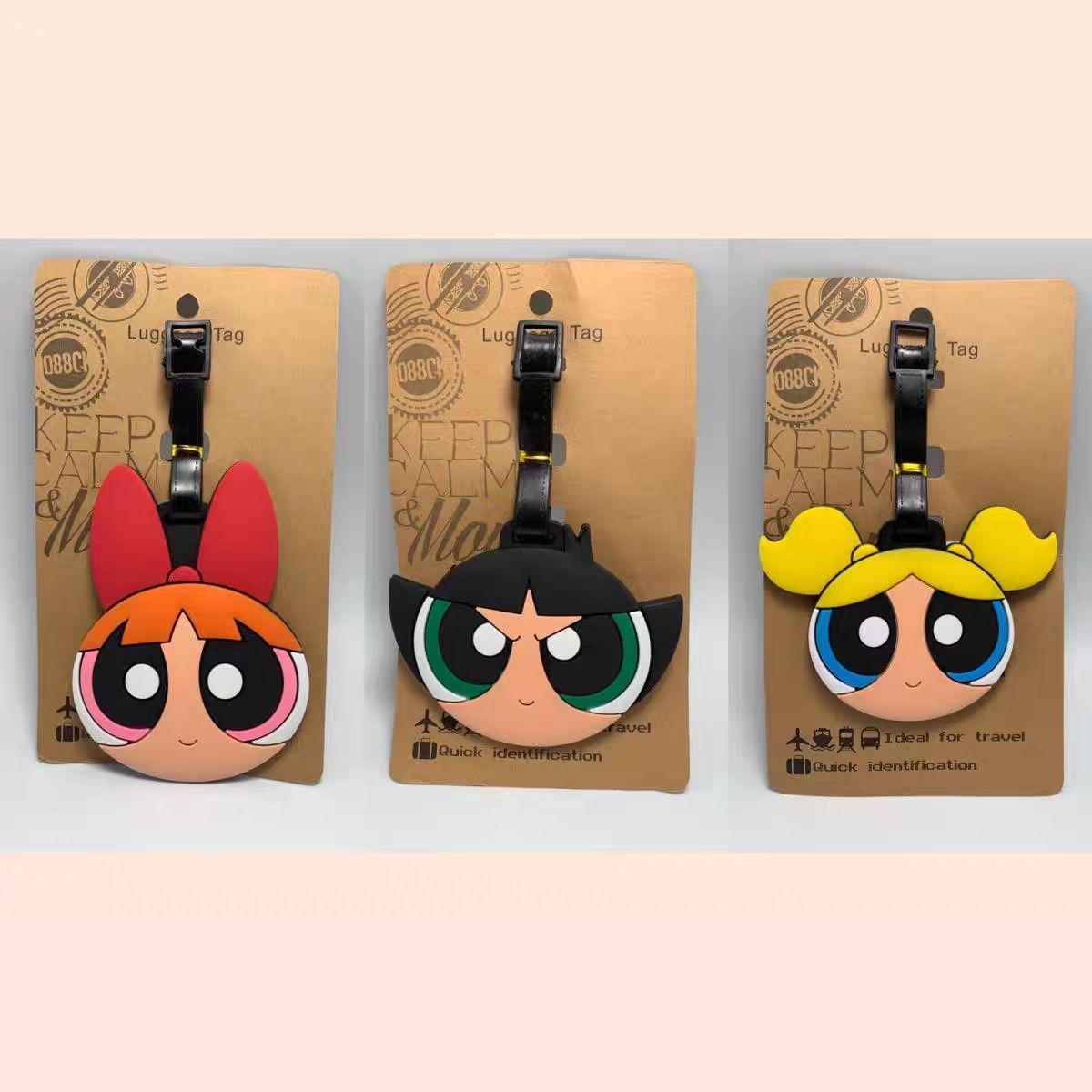 Travel Accessories International - จี้กระเป๋าอนิเมะ The Powerpuff Girls น่ารัก สไตล์การ์ตูน