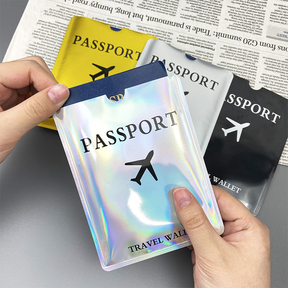 Qantas Travel Accessories - เคสป้องกันหนังสือเดินทางอลูมิเนียมฟอยล์, แปรงป้องกันแม่เหล็กและป้องกันการโจรกรรม, ที่ใส่หนังสือเดินทางรุ่นเครื่องบินเลเซอร์ A-DH