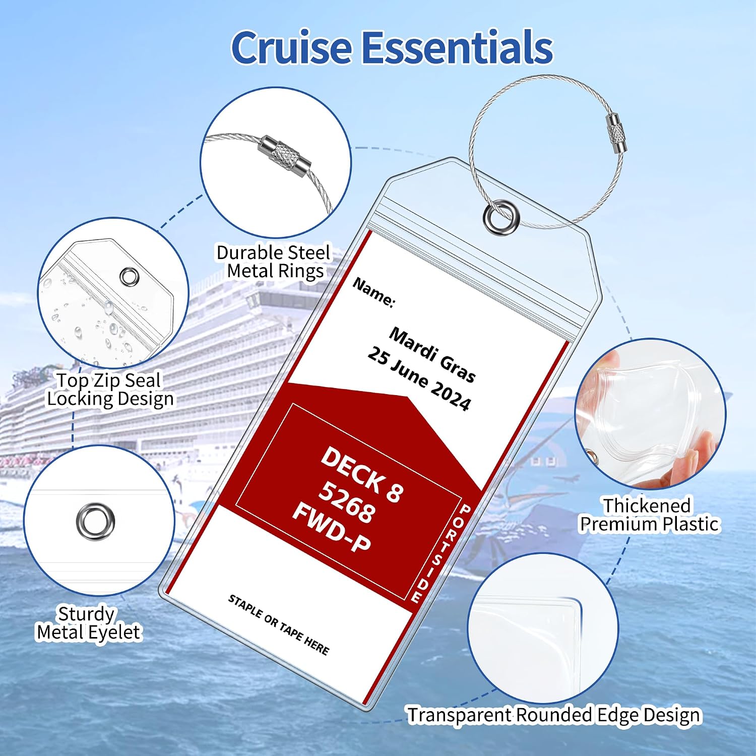 ป้ายติดกระเป๋าเดินทาง PVC ขนาด - Travel Accessories International บทวิจารณ์และราคา