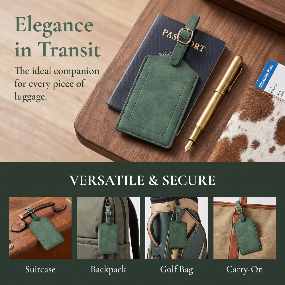 ป้ายติดกระเป๋าเดินทางหนัง PU ป - Travel Accessories International บทวิจารณ์และราคา