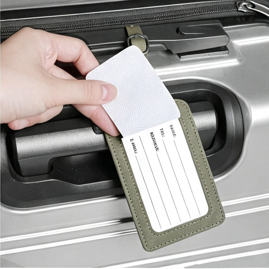 ป้ายติดกระเป๋าเดินทางหนัง PU ล - Qantas Travel Accessories บทวิจารณ์และราคา