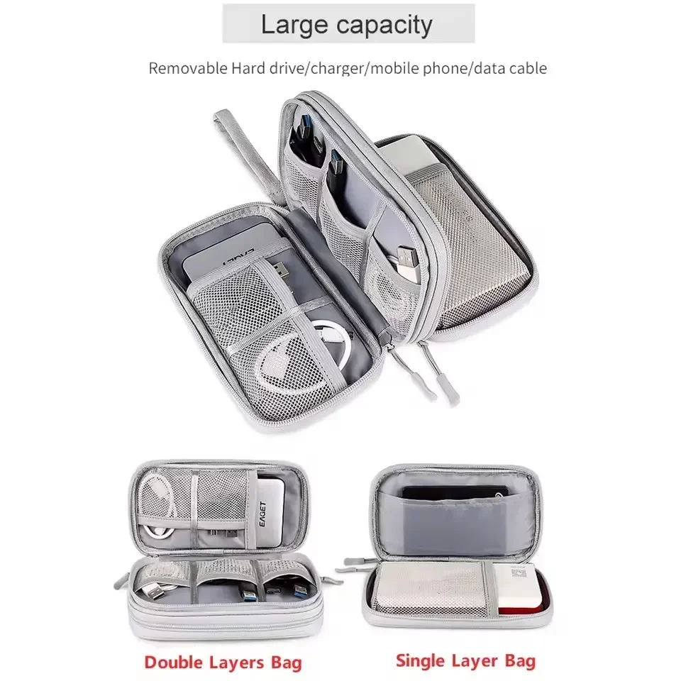 กระเป๋าเก็บสายชาร์จแบบพกพา กระ - Travel Accessories Bag บทวิจารณ์และราคา