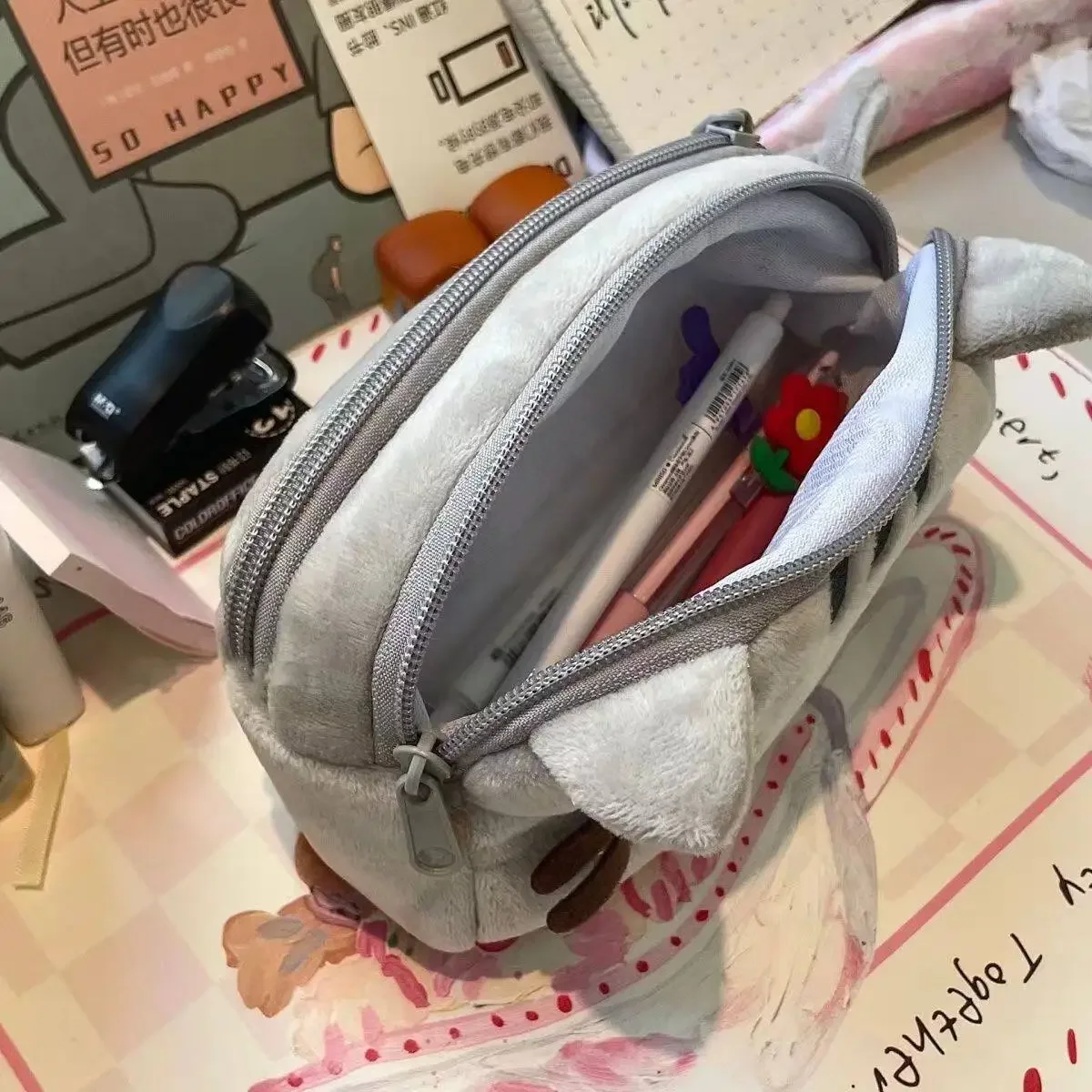 กระเป๋าดินสอพุชชีนน่ารัก ลายกา - Travel Accessories Bag บทวิจารณ์และราคา