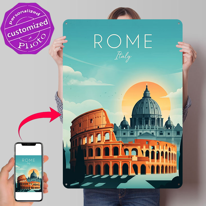 โปสเตอร์โลหะการท่องเที่ยวโรม ข - Travel Accessories Rome บทวิจารณ์และราคา